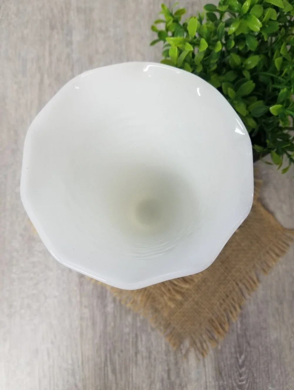 Vintage Anchor Hocking Milkglass Trumpet Vase